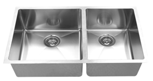 Picture of 32X19 HAND MADE DOUBEL BOWL KITCHEN SINK