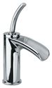 Picture of   10211 JO Single hole lavatory faucet with joystick handle, waterfall spout and 1 1/4” pop up waste