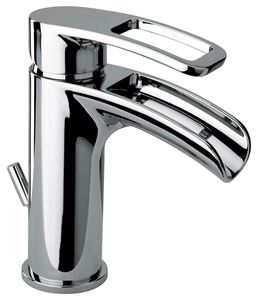 Picture of   10211 Single hole lavatory faucet with waterfall spout and 1 1/4” pop up waste